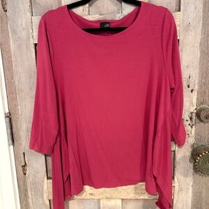 Lisa Bayne Women's Pink Top size large swing buster top, 3/4 sleeve .